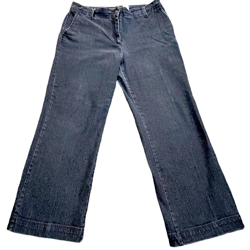 Talbots size 12 flare leg faded jeans woman’s blue jeans